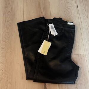 Wilfred Black Faux Leather Trousers- Melana crop 2 NWT